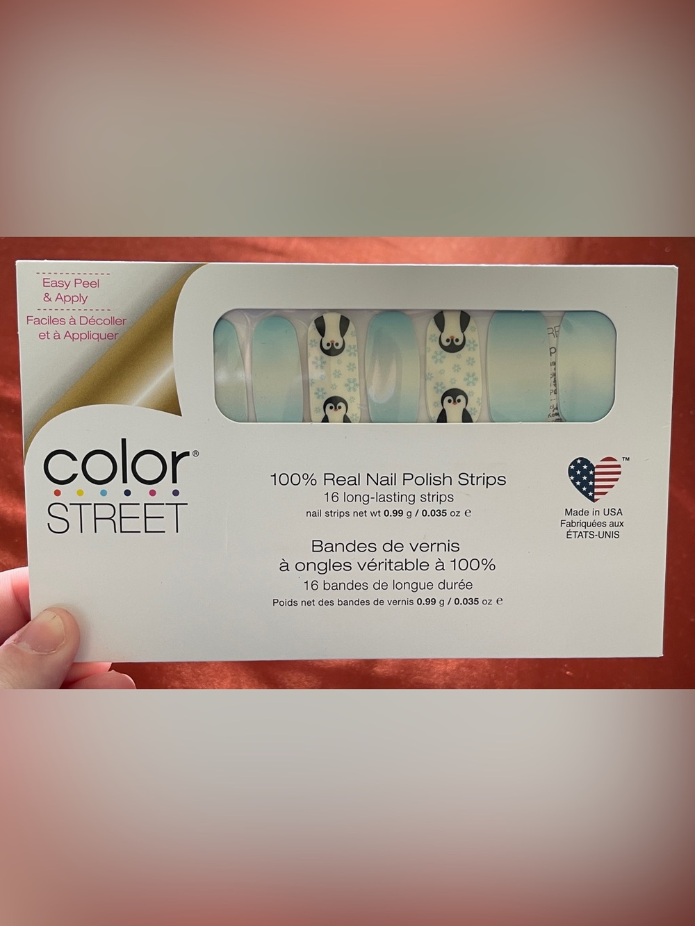 Color Street Penguin Party Blue Nail Polish Strips
